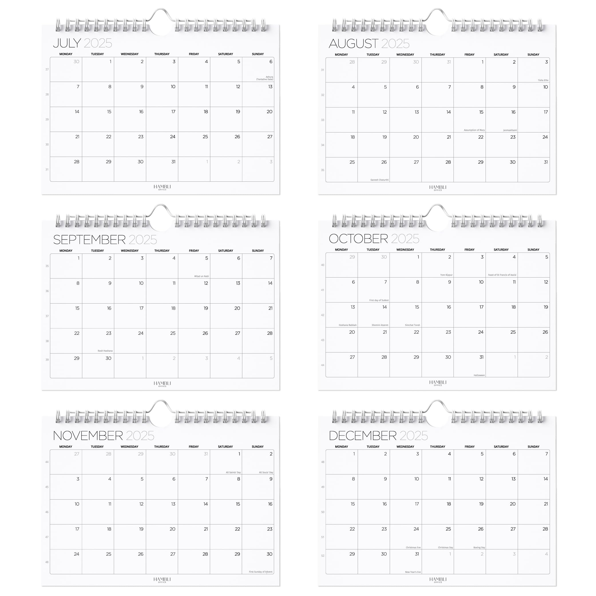 2025-2026 Wall Calendar | 18-Month Planner from July 2025 to June 2026 | Customizable Desk Calendar with Landscape Design | Perfect for Home, Office & School Organization