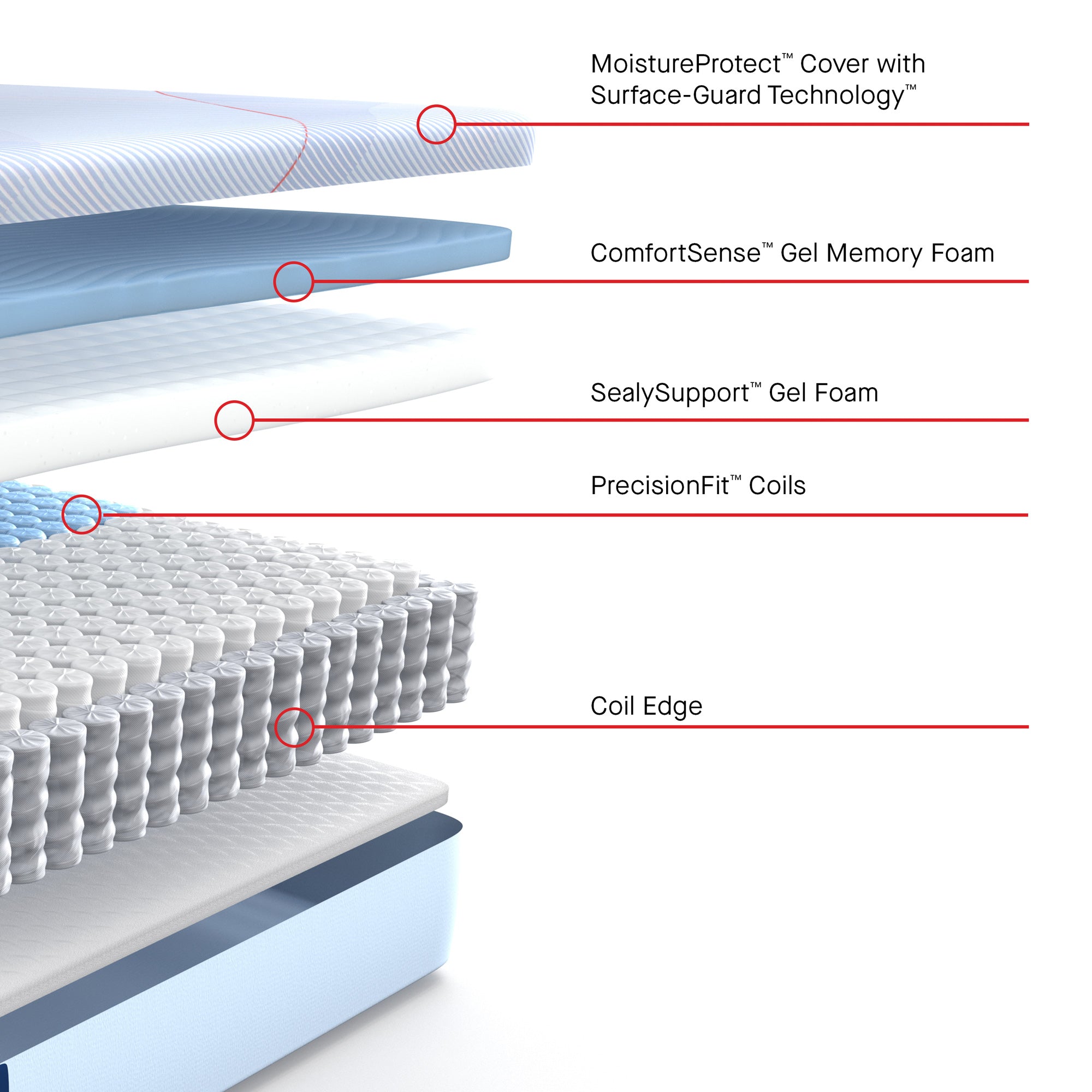 Sealy Posturepedic Dallas Firm Hybrid Mattress - Queen Size, Medium-Firm Support for Back Pain Relief - Perfect for Side, Back & Stomach Sleepers - Bedroom & Guest Room Essentials