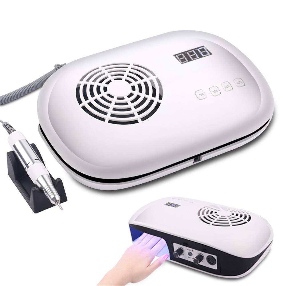 YAVEIL Professional 3-in-1 UV Nail Lamp with 72W Nail Dryer, 36 LED Lights & Built-in Vacuum Dust Collector - Perfect for Salon, Home Manicure & Nail Art Design