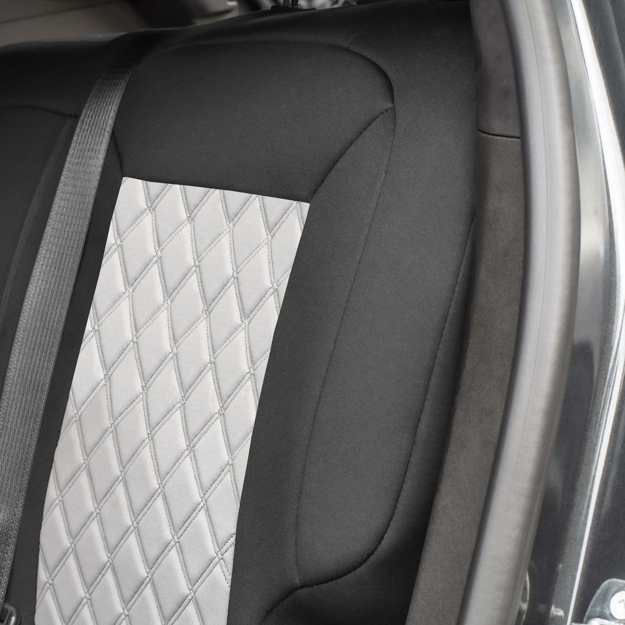 FH Group Custom Fit Neoprene Car Seat Covers for 2018-2024 Chevy Equinox - Water Resistant, Durable Front Seat Protectors (Gray) | Perfect for Daily Commutes, Road Trips & Pet Protection