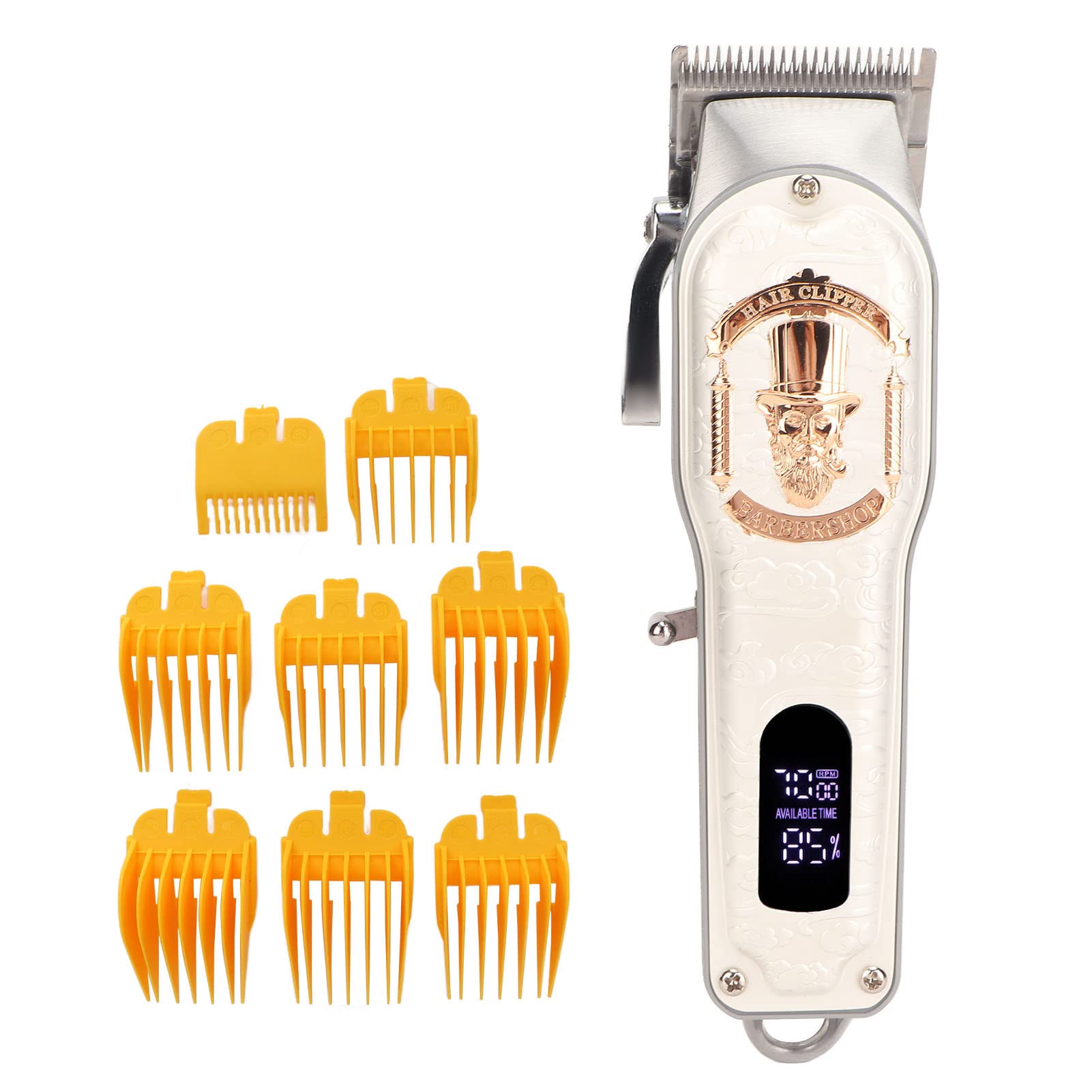 USB Rechargeable Electric Hair Clipper for Men - High Power Cordless Trimmer with Ergonomic Handle - Professional Salon & Home Haircut Grooming Kit