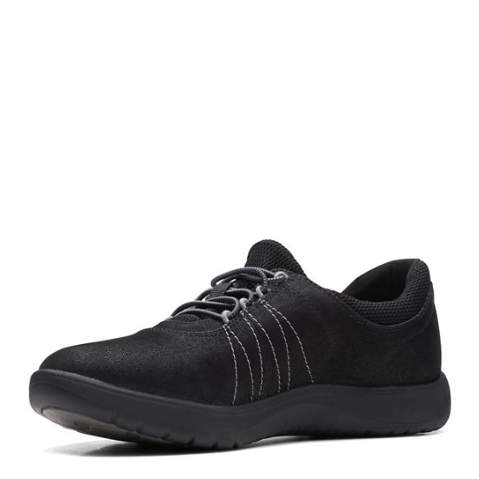 Clarks Women's Adella Stroll Comfortable Walking Shoes - Black/Black, Size 8 | Slip-On Casual Shoes for Work, Travel & Everyday Wear