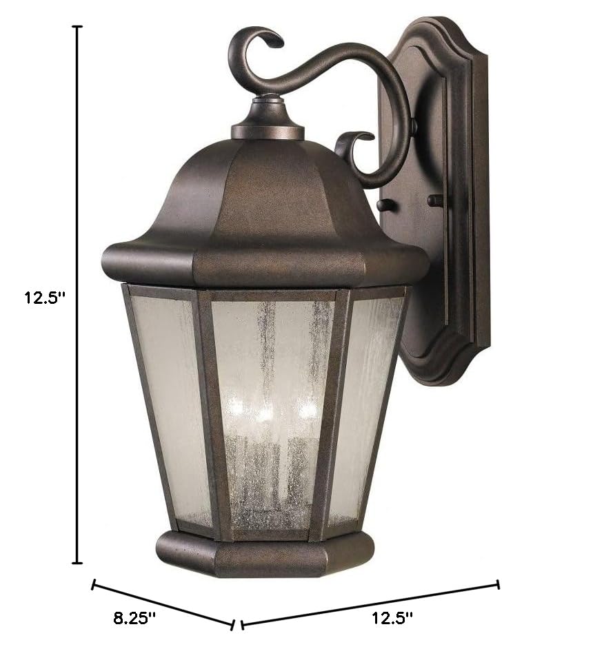Sea Gull Lighting OL5902CB Martinsville Large 3-Light Outdoor Wall Lantern - 17