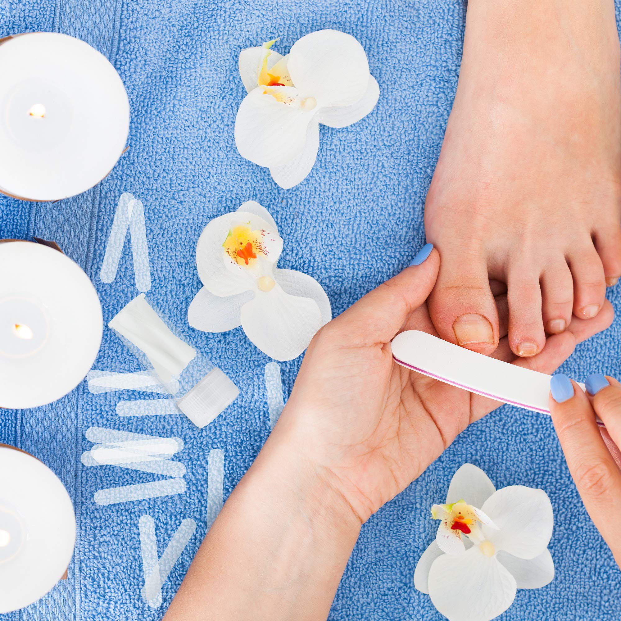 Uspeedy 50pcs Ingrown Toenail Corrector Strips - Straightening Clips for Curved & Thick Toenails | Pain Relief for Ingrown Toenails & Paronychia | Pedicure Tool for Home & Professional Use | Perfect for Athletes, Runners & Daily Foot Care
