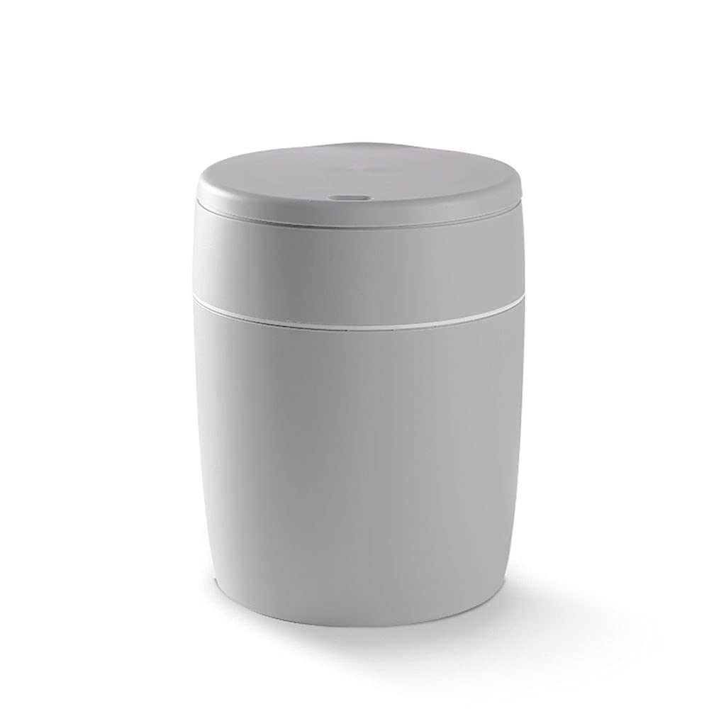 10L Round Push Trash Can with Lid - Simple Covered Household Garbage Bin for Kitchen, Bedroom, Living Room | Durable & Odor-Proof Indoor Waste Basket for Home & Office Use