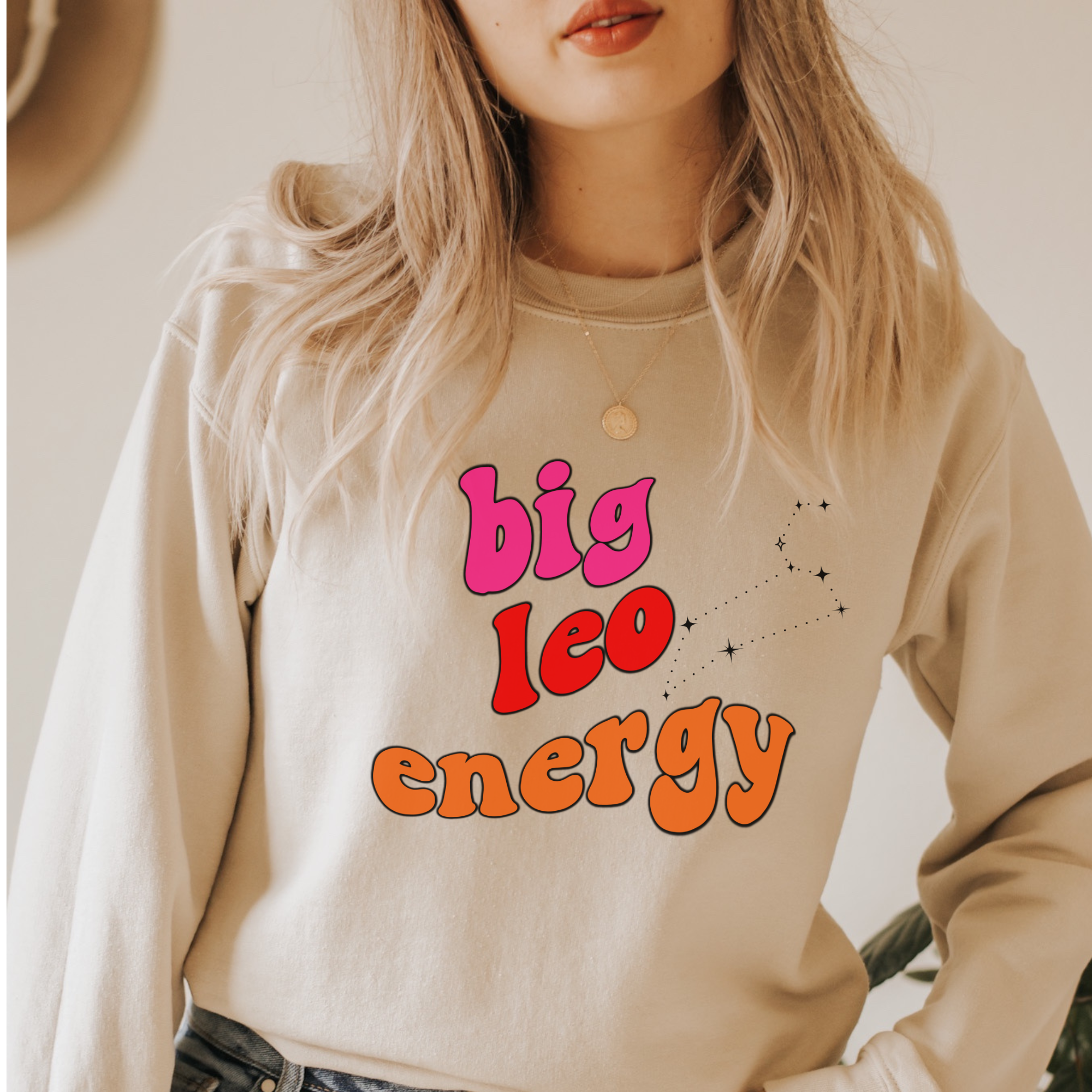 Leo Zodiac Sweatshirt - Big Leo Energy Hoodie for Astrology Lovers | Perfect Gift for Leo Season & Birthday Presents | Cozy Fall & Winter Fashion