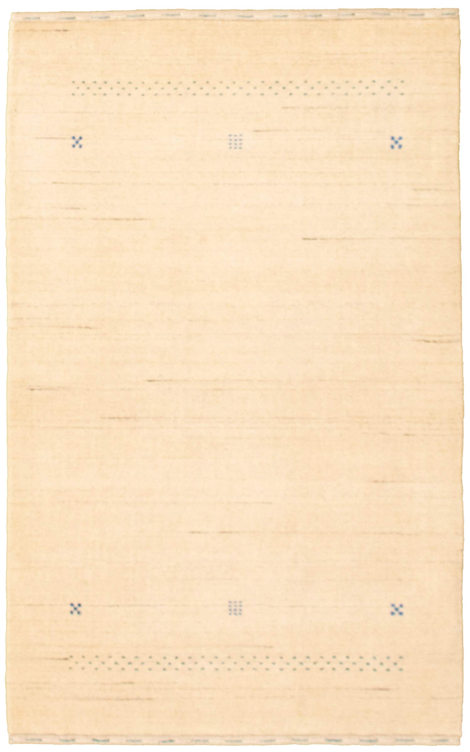 Hand-Knotted Wool Area Rug - Kashkuli Gabbeh Ivory 3'1