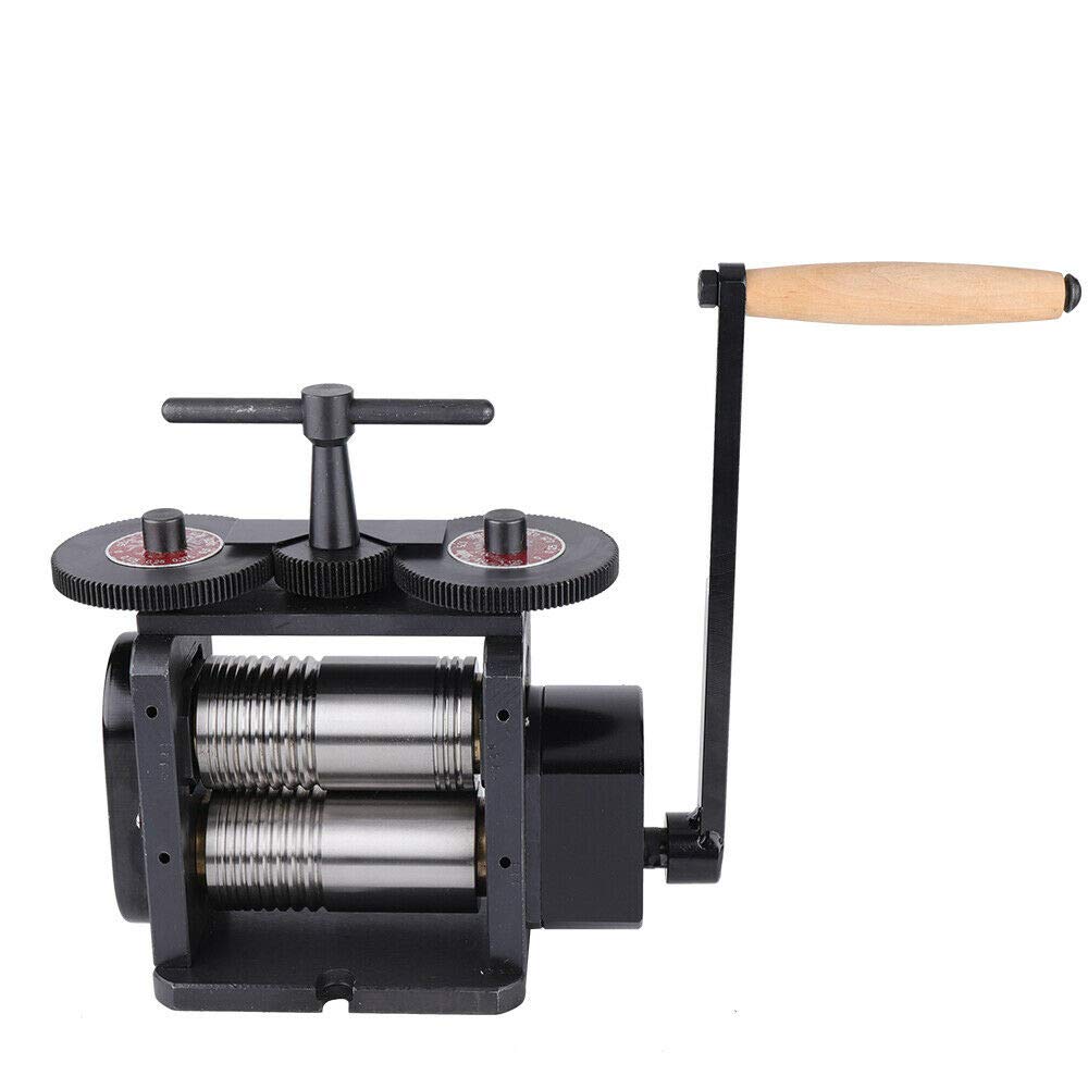 Bathrena 130mm Manual Jewelry Rolling Mill Machine - Wide Metal Sheet Marking & DIY Jewelry Making Tool for Goldsmiths, Crafters & Jewelry Designers | Perfect for Metal Forming, Wire Flattening & Texture Creation