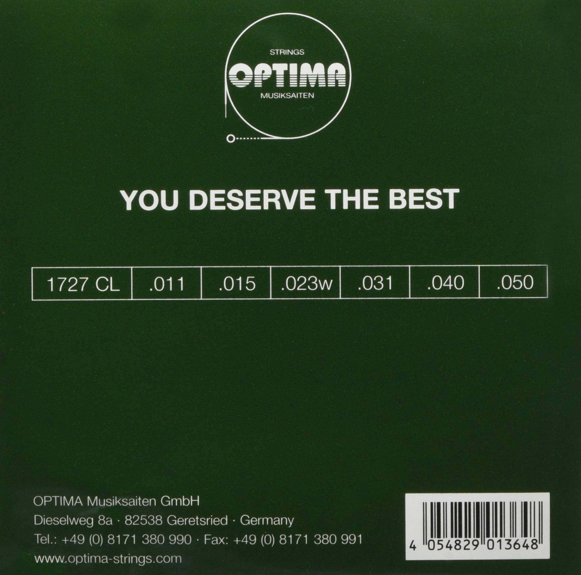Optima 1727 CL Acoustic Bronze Guitar Strings - Custom Light Gauge for Warm Tone & Playability | Perfect for Folk, Blues & Fingerstyle Playing
