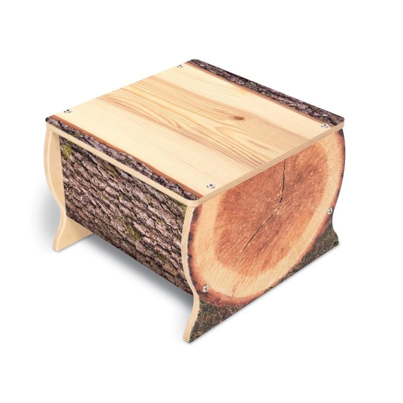 Natural Live Edge Wood Bench - Handcrafted Small Log Stool 10