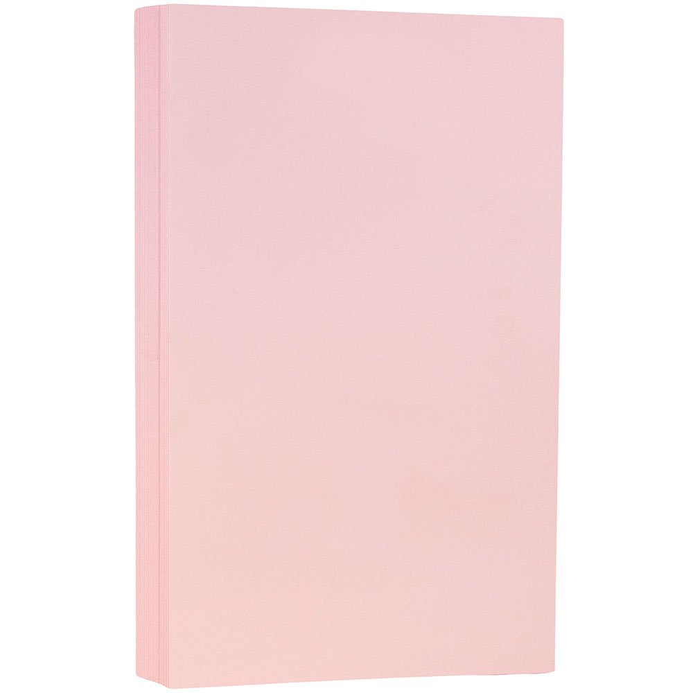 JAM PAPER 80lb Cardstock 8.5x14 - 250 Sheets Baby Pink for Crafting