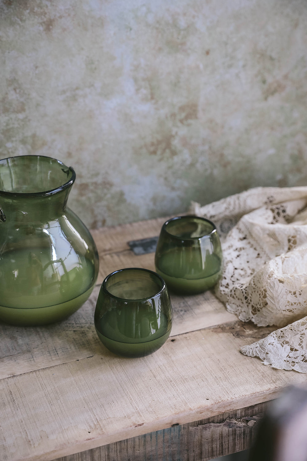 Eco-Friendly Shorty Recycled Glass Olive Oil Bottle - Perfect for Kitchen, Dining & Gifting | Sustainable Home Decor Accessory