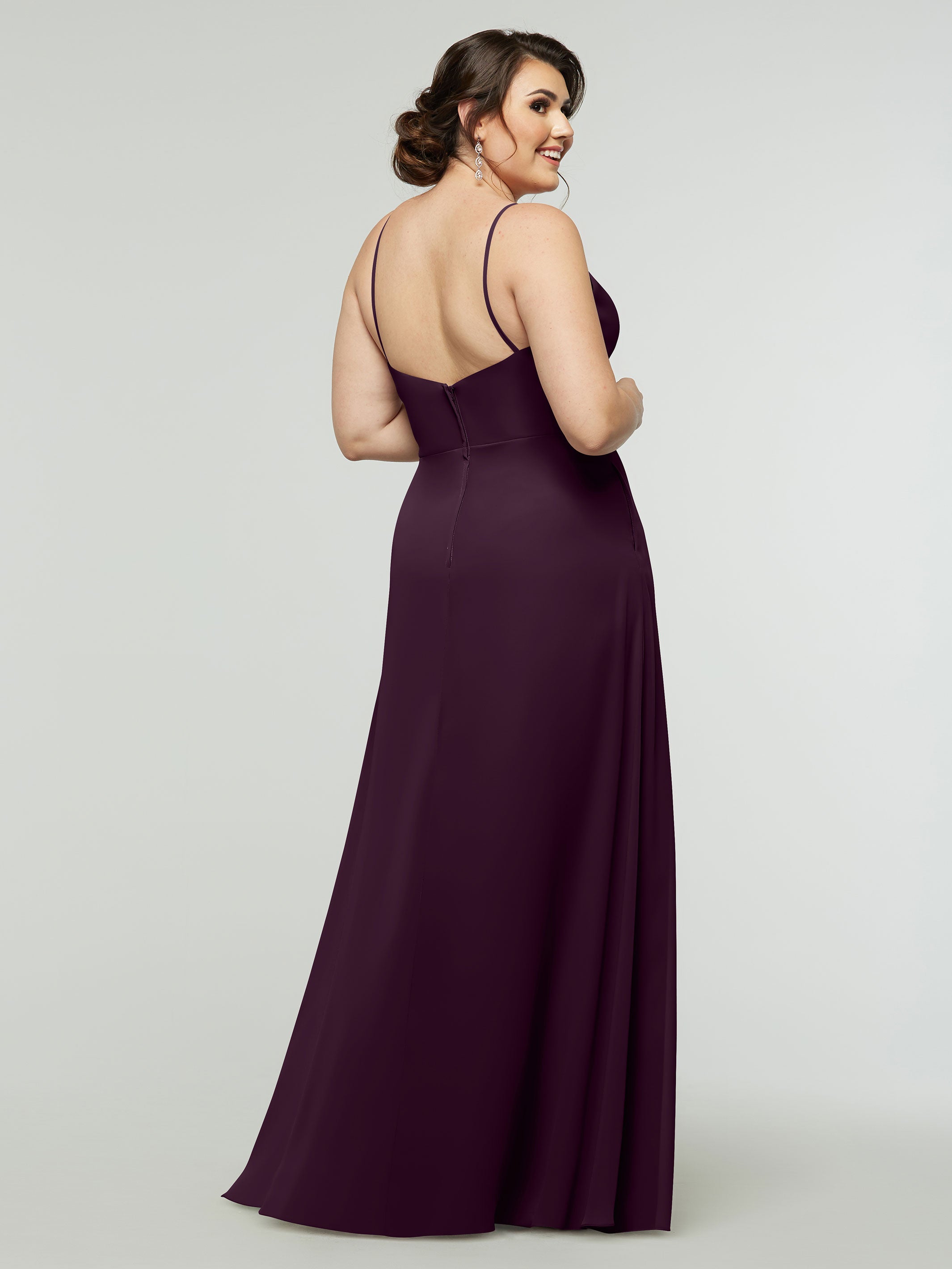 Elegant 80182 Chiffon A-Line Bridesmaid Dress with V-Neck & Spaghetti Straps - Perfect for Weddings, Formal Events & Special Occasions