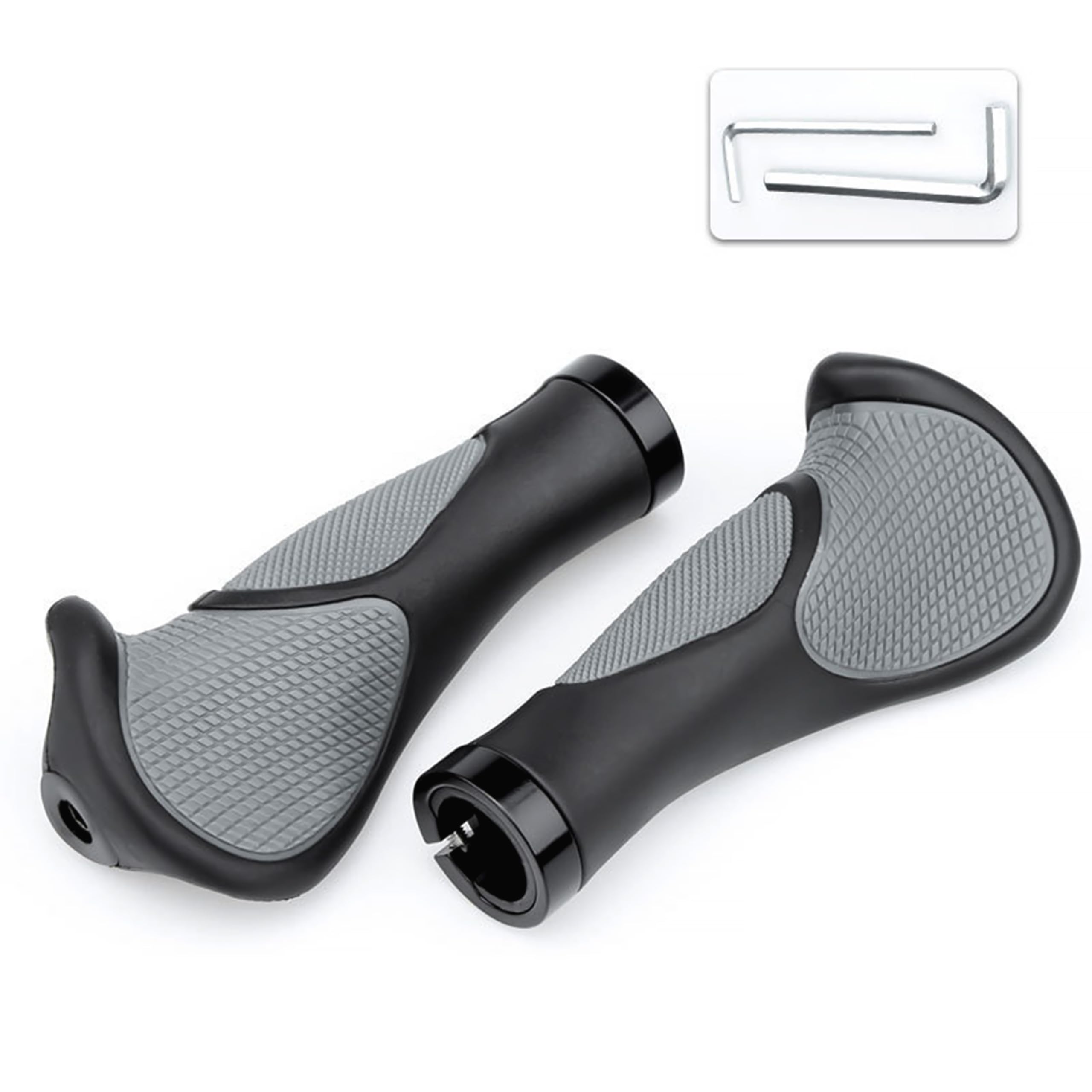 Himiway Ergonomic Lock-On Bike Handlebar Grips - Non-Slip Rubber Bicycle Handle Grip for E-Bike, Scooter & Foldable Bicycle - Perfect for Commuting, Mountain Biking & Urban Riding