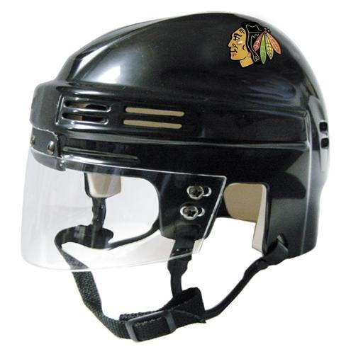 Chicago Blackhawks NHL Collectible Mini Helmet with Display Stand - Officially Licensed Hockey Memorabilia - Perfect for Sports Fans, Man Cave Decor, and Gift Giving