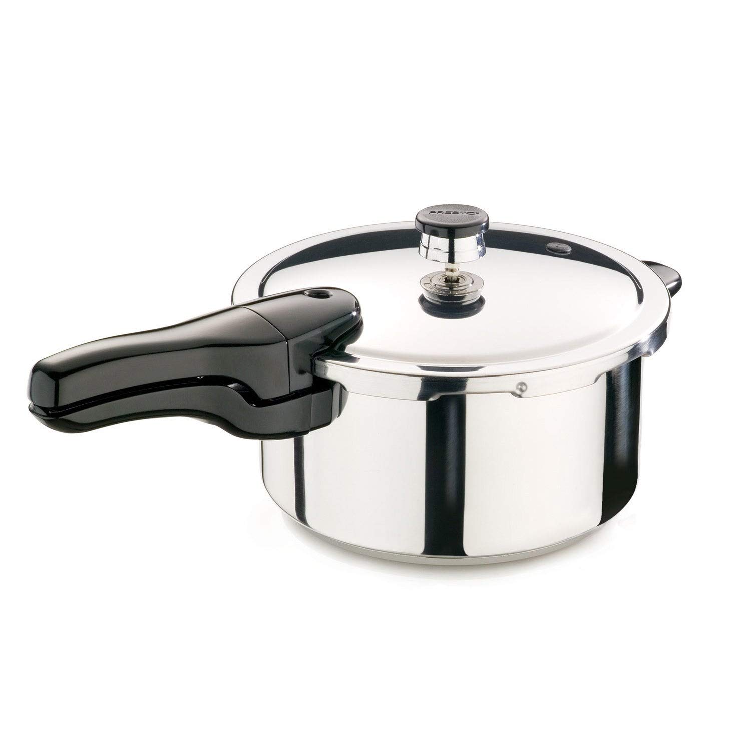4-Quart Stainless Steel Pressure Cooker - Fast & Safe Cooking for Soups, Stews & Meals - Durable Silver Metal Design for Home & Kitchen Use