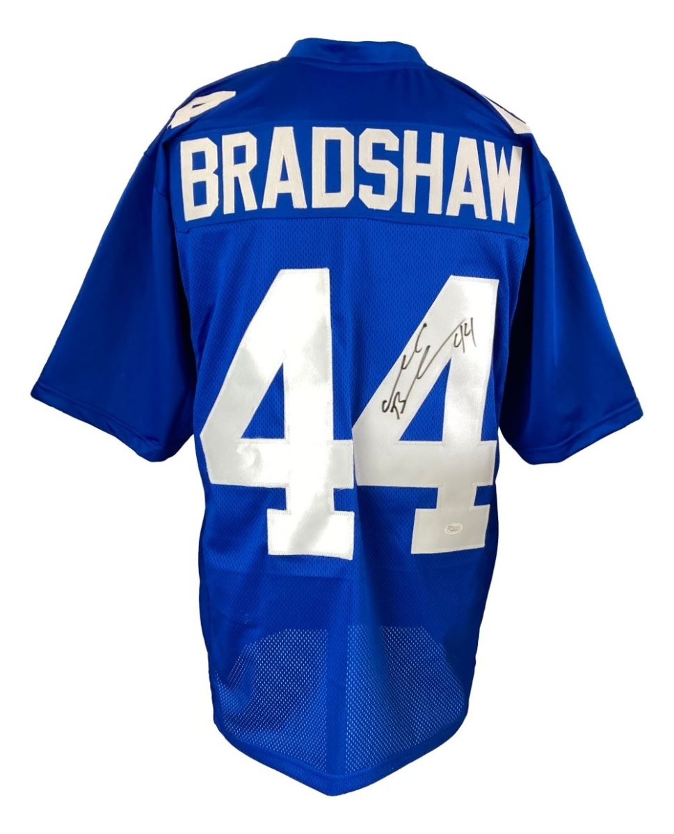 Authentic Ahmad Bradshaw New York Giants Signed Blue Football Jersey with JSA Hologram - Perfect for NFL Memorabilia Collectors and Sports Fans Display