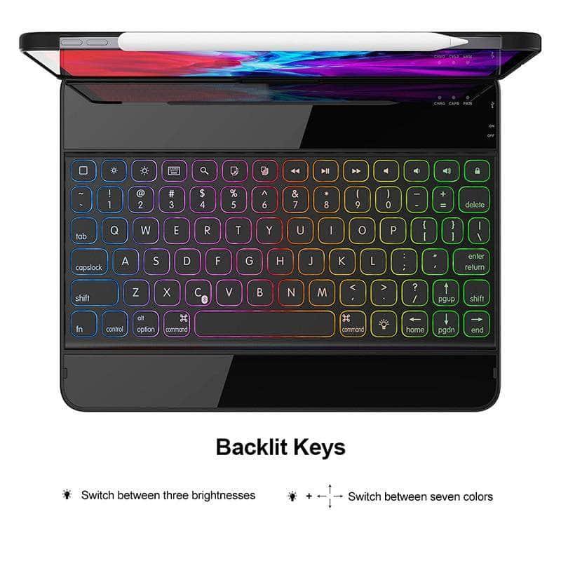360° Rotatable Bluetooth Keyboard Case for iPad Air 4 10.9