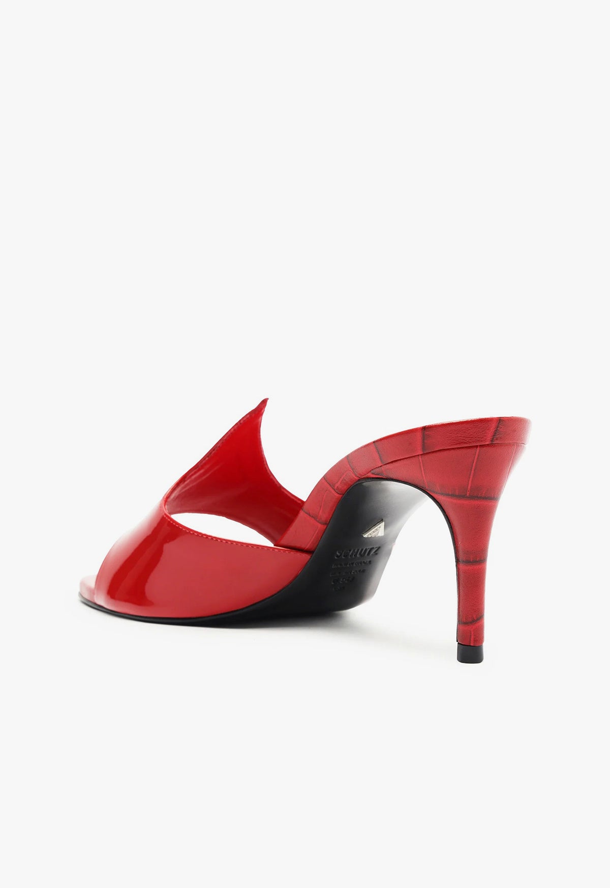 Carlie Mule Patent Leather Sandals for Women - Pointed Toe Slip-On Dress Shoes - Comfortable Heels for Office, Party & Wedding Occasions