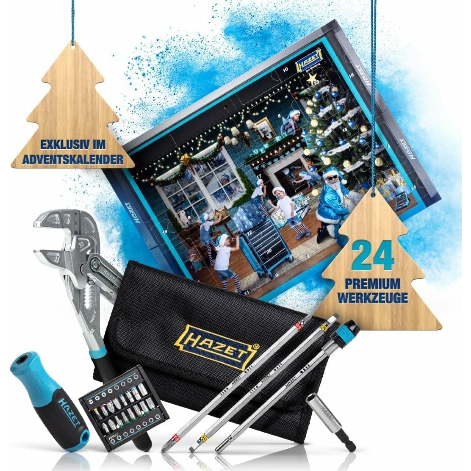 Hazet Advent Calendar 2024 - 24 Days Christmas Countdown Calendar with Premium Gifts | Perfect for Holiday Decorations, Family Traditions & Christmas Gift Giving