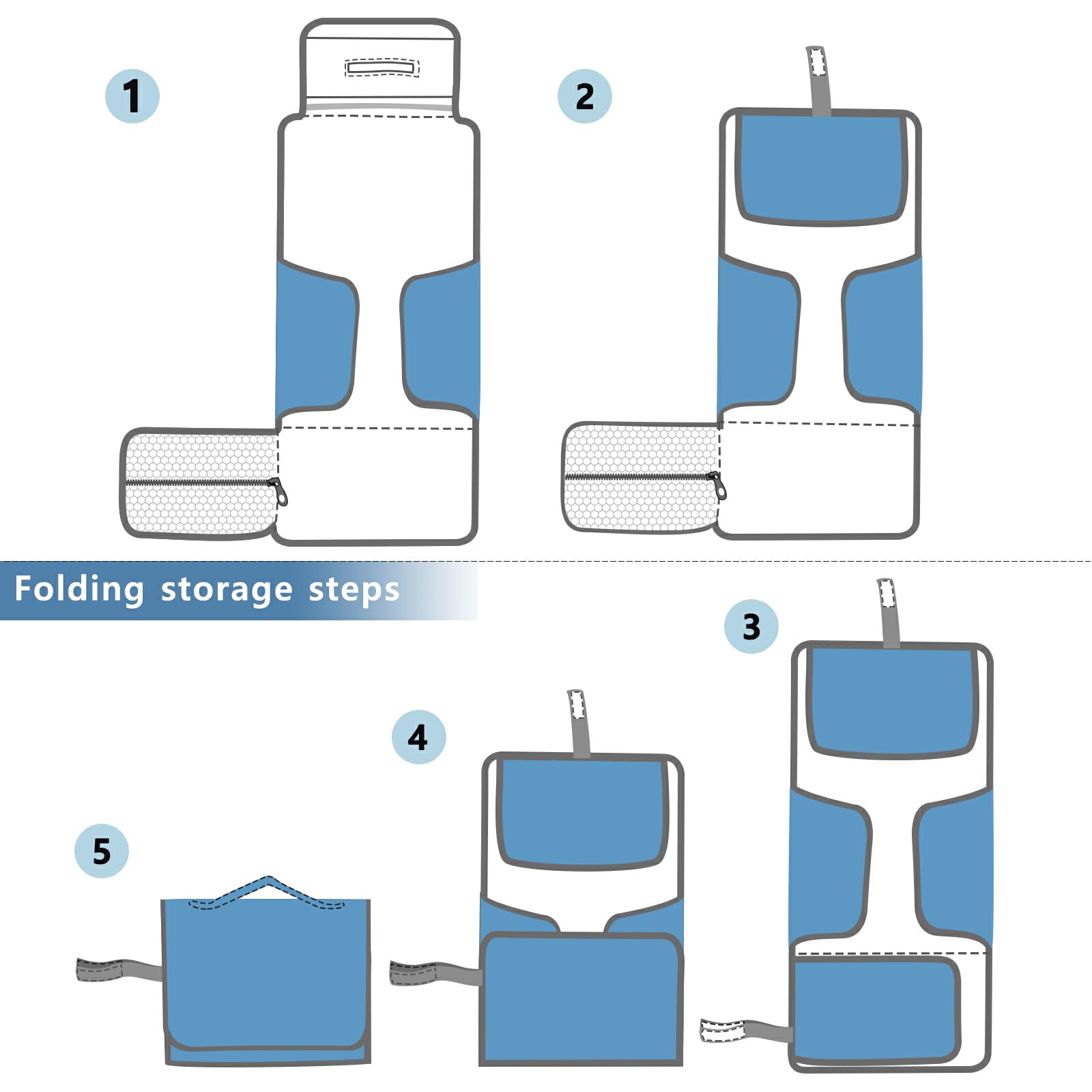 Waterproof Portable Baby Diaper Changing Pad - Foldable Travel Changing Mat with Built-in Pillow for Newborns | Ideal for Beach, Picnic, Shopping & On-the-Go Parents