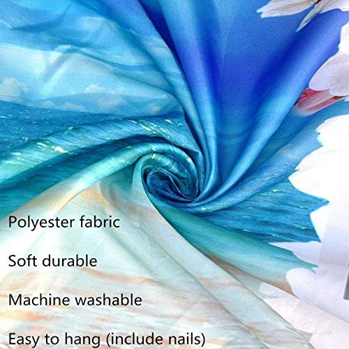 HVEST Modern Marble Abstract Tapestry - Blue Gold Gouache Ocean Art, Natural Swirl Design, 80x60 Inches Wall Hanging for Living Room, Bedroom, Teen Dorm, Indie Decor, Perfect for Home, Office, and Event Spaces