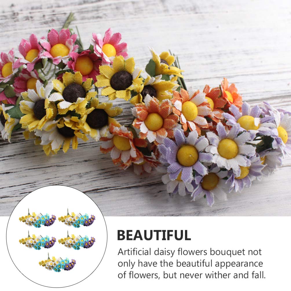 20Pcs Artificial Daisy Flowers - Fake Wildflower Bouquets for Wedding, Home & Spring Decor - Floral Table Centerpieces & Arrangements - Perfect for DIY Crafts, Party Decorations & Seasonal Displays