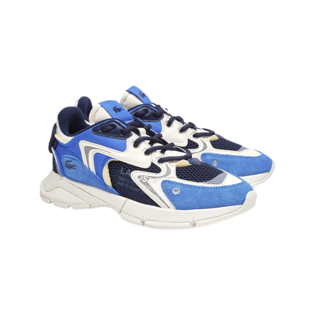Lacoste Men's L003 NEO 223 Sneakers - White, Royal Blue & Black Athletic Shoes for Running, Gym & Casual Wear
