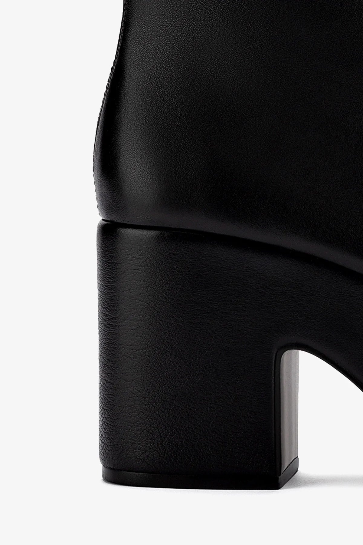 Miso Platform Boots for Women - Black Stretch Leather Ankle Boots - Comfortable & Stylish for Fall/Winter Fashion, Office Wear & Night Out