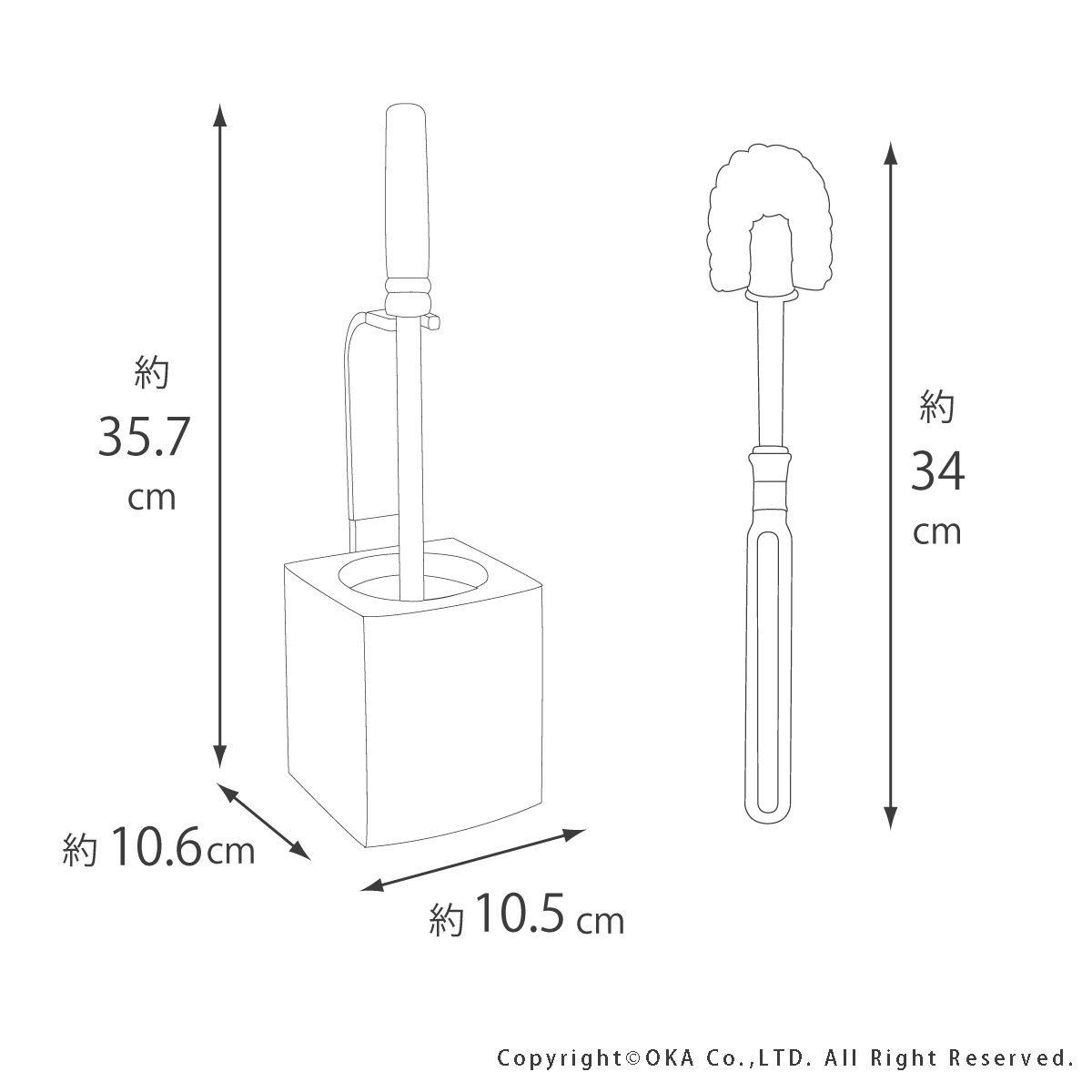 Premium Japanese Import Toilet Brush with Holder - Hygienic Bathroom Cleaning Tool for Home, Office & RV Use