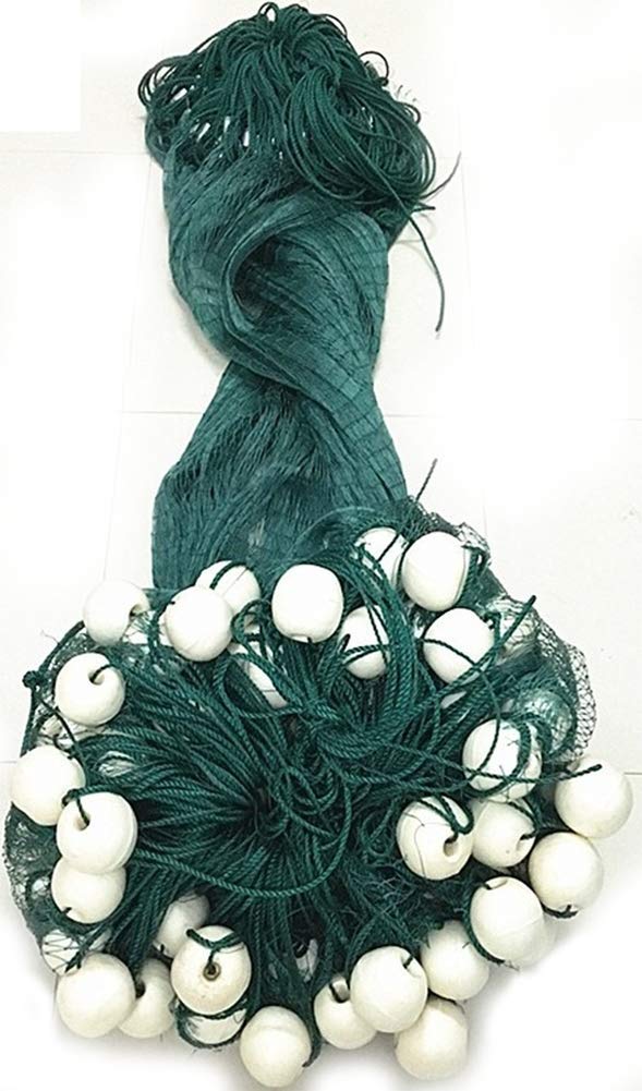 **Durable Nylon Fishing Seine Net with Floats & Sinkers - Hand Casting Beach Drag Net for Saltwater & Shoal Fishing - Strong Bait Fish Mesh Trap for Anglers (Perfect for Shore Fishing, Crabbing, and Bait Collection)**