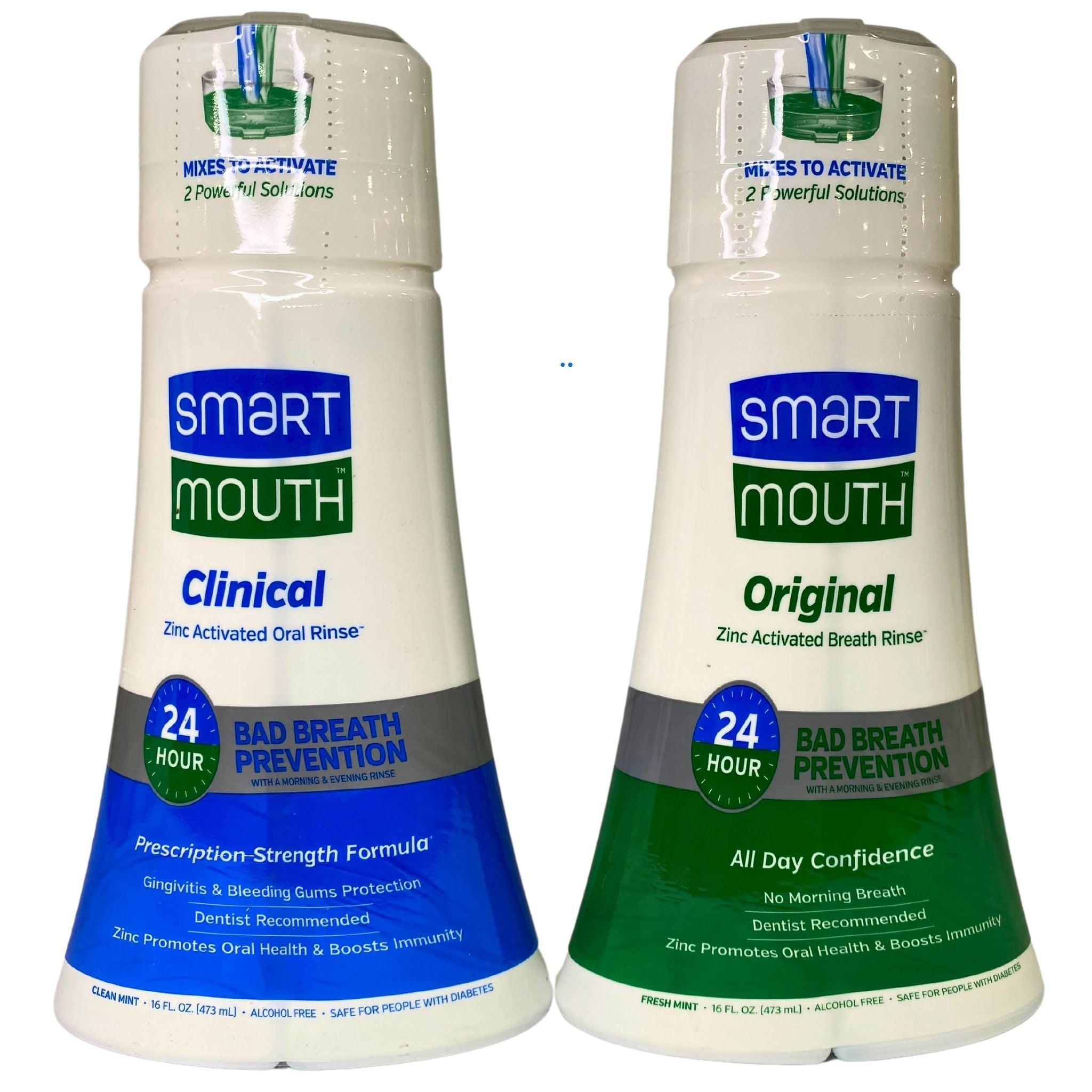 Smart Mouth Original Zinc Activated Mouthwash Rinse - 16oz (Pack of 30) - Fresh Breath Solution for Bad Breath, Dry Mouth & Oral Care - Perfect for Home, Travel & Daily Use
