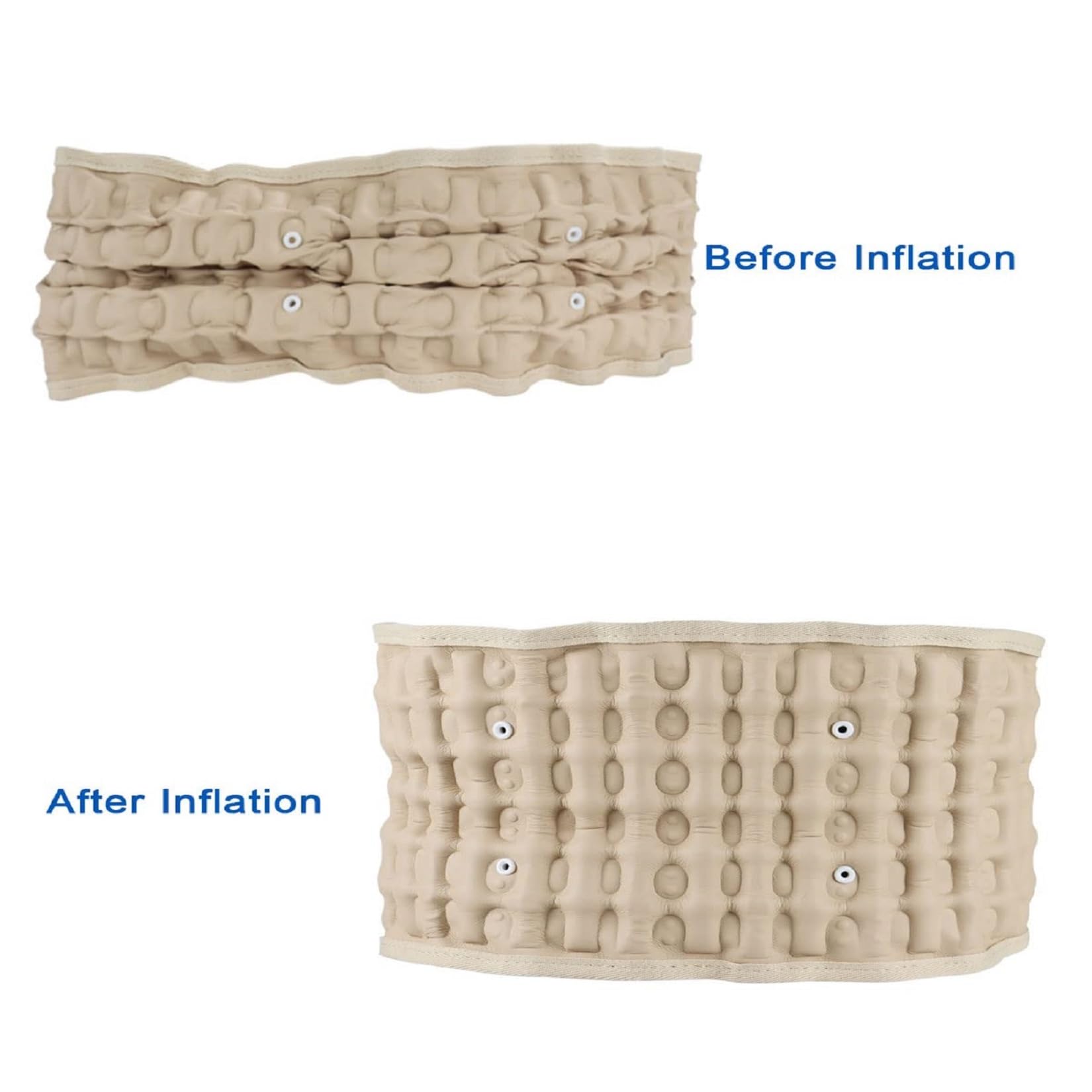 Inflatable Lumbar Support Belt for Back Pain Relief - Adjustable Back Decompression Belt (Fits Waist 29-49
