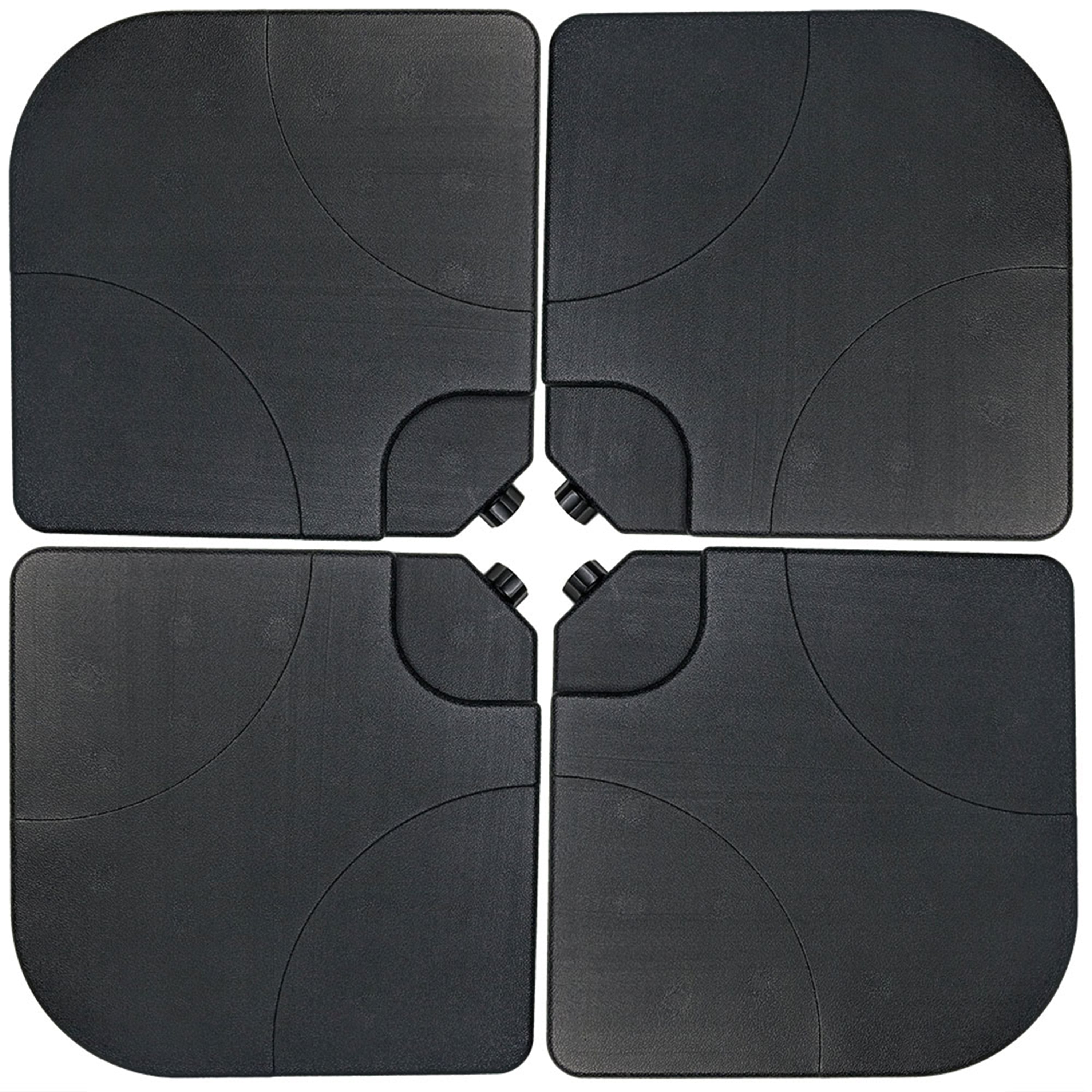 Heavy Duty Cantilever Umbrella Base Plates - Set of 4 for Sand or Water Weight - Perfect for Patio, Poolside, and Outdoor Events