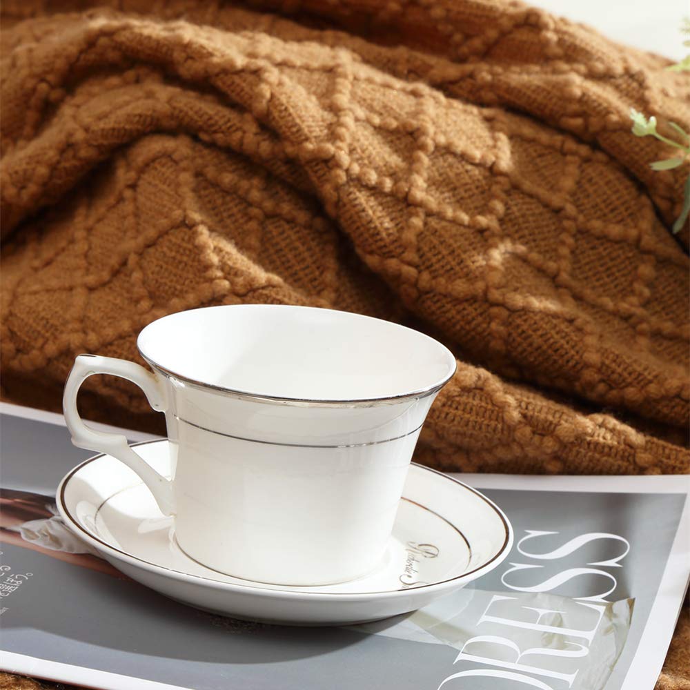 CREVENT Farmhouse Style Rustic Throw Blanket - Soft, Warm & Lightweight for Couch, Sofa, Chair & Bed - Perfect for Travel in Spring & Summer - 50''x60'' Brown - Cozy Home Decor & Outdoor Camping Accessory