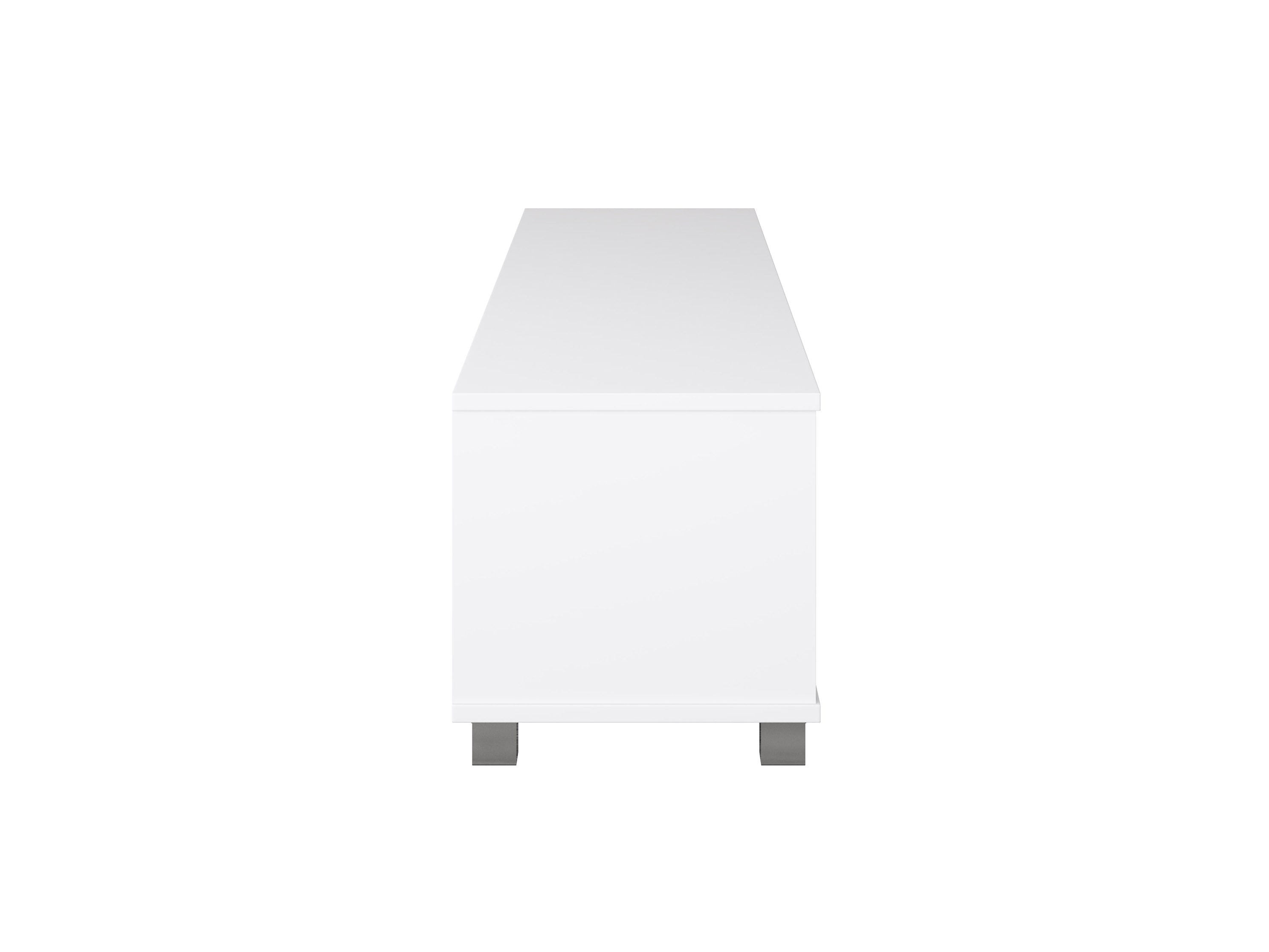 Modern White TV Stand for TVs up to 85 Inches - Stylish Entertainment Center for Living Room, Bedroom & Home Theater Setup