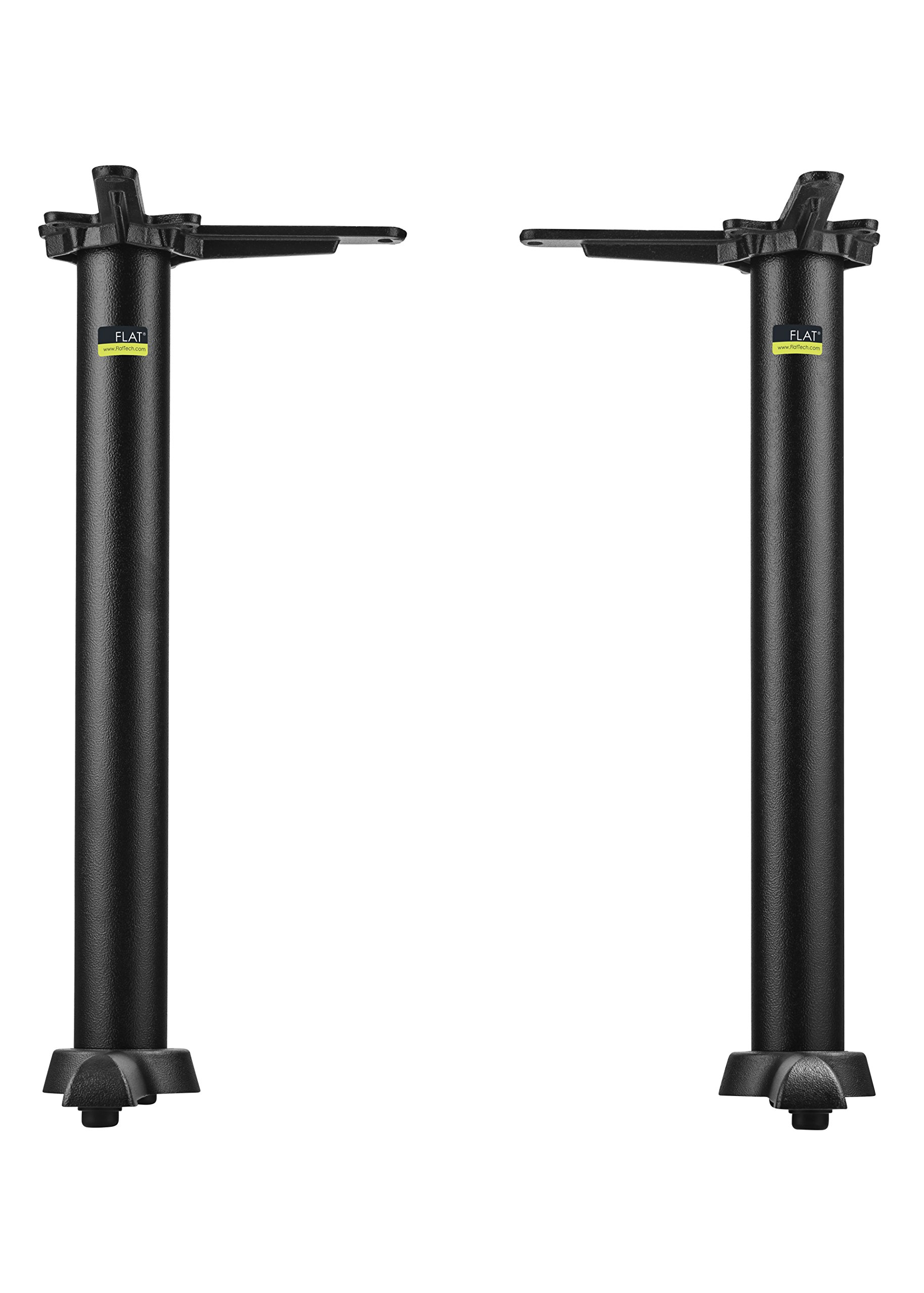 FLAT AUTO-ADJUST KT22 Self-Stabilizing Table Base - Heavy Duty Twin-Pedestal Cast Iron Dining Table Base for Restaurant, Kitchen & Home Use