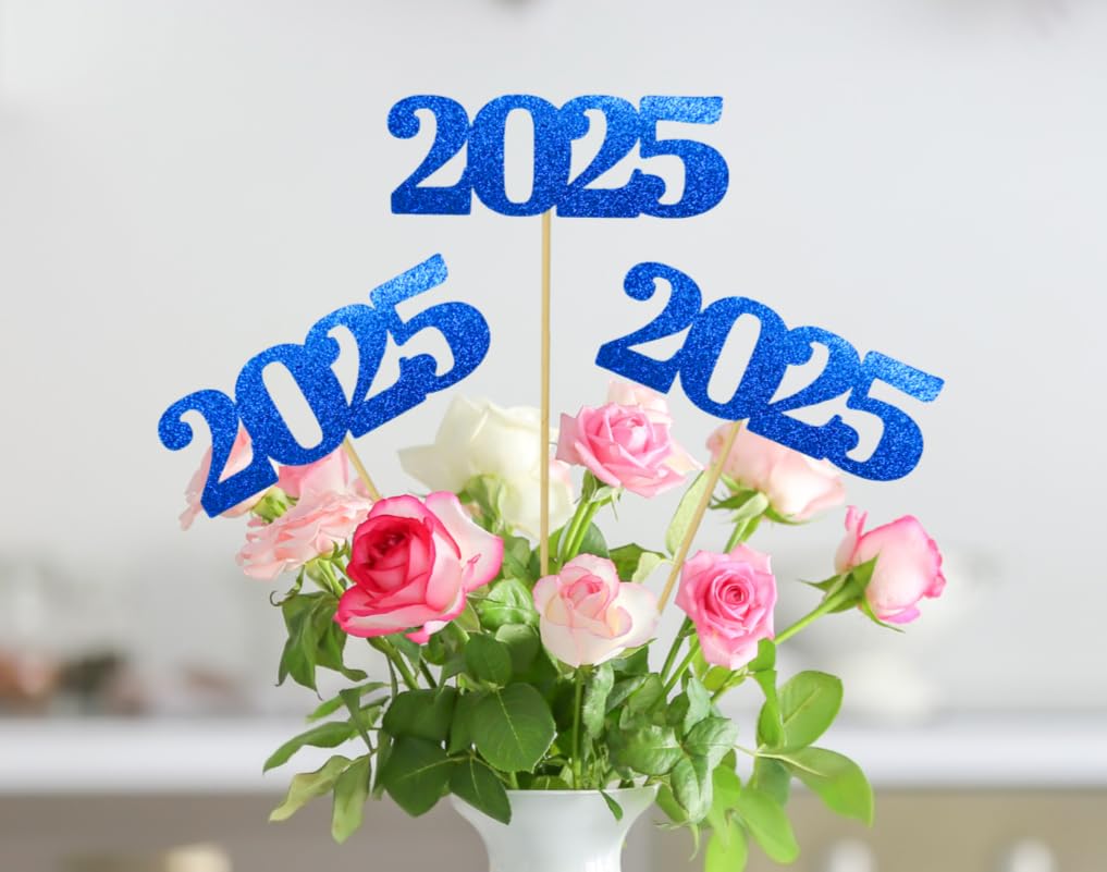 Class of 2025 Graduation Party Decorations - Elegant Table Centerpieces & Decorative Sticks for High School & College Graduation Celebrations - Perfect for Graduation Ceremonies, Parties & Photo Backdrops