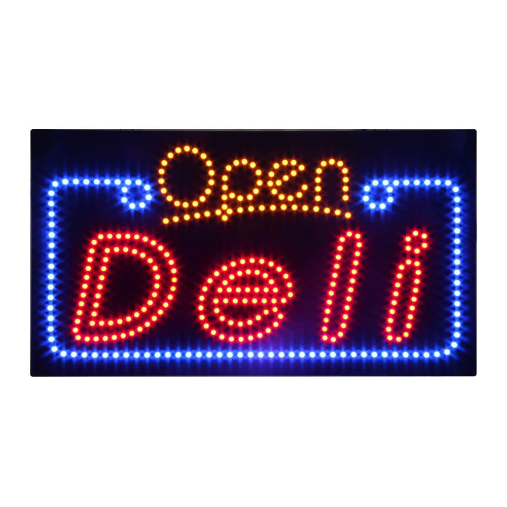 Super Bright LED Open Sign for Business - Energy Efficient Deli LED Sign, Store Window Sign Visible Through Tinted Glass | Perfect for Restaurants, Cafes & Retail Stores