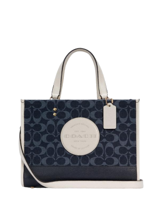 Coach Dempsey Carryall Tote Bag - Signature Jacquard Fabric with Patch Detail - Perfect for Work, Travel & Everyday Use