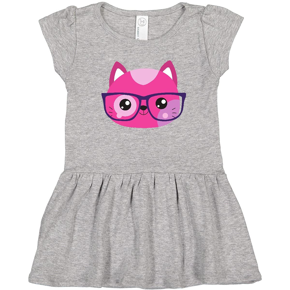 Hipster Cat Dress for Toddlers - Stylish Kitten with Glasses for Playdates & Parties