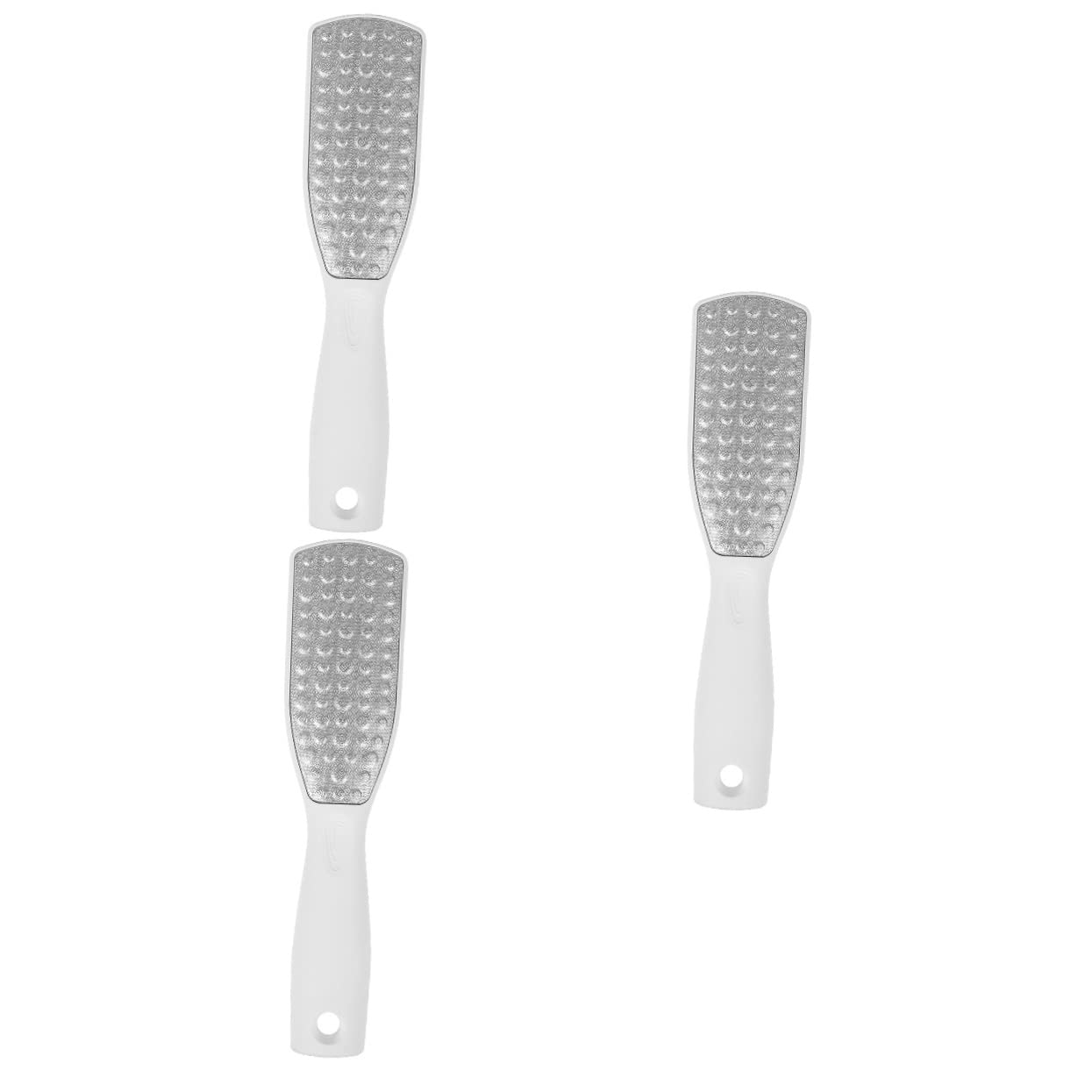 FOMIYES 3-Piece Stainless Steel Pedicure Kit - Double Sided Foot Grinder, Heel Rasp & Scraper - Professional Salon Foot File & Callus Remover for Smooth Feet - Perfect for Home Pedicure & Foot Care Routine
