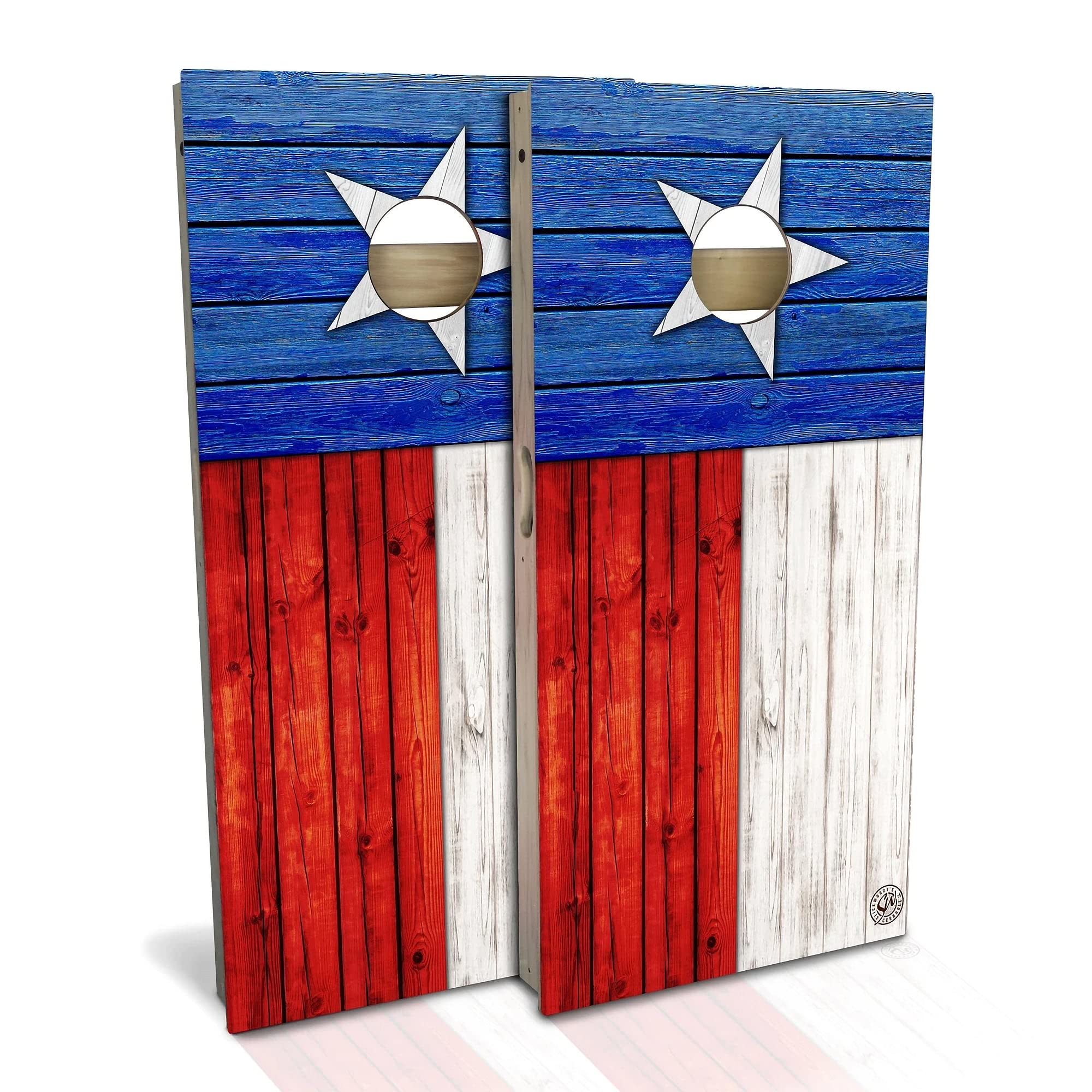 Texas State Flag Cornhole Board Set - 2 Boards & 8 Bags Included - Outdoor Lawn Game for Backyard, Tailgating, and Parties - Durable Regulation Size Bean Bag Toss Set