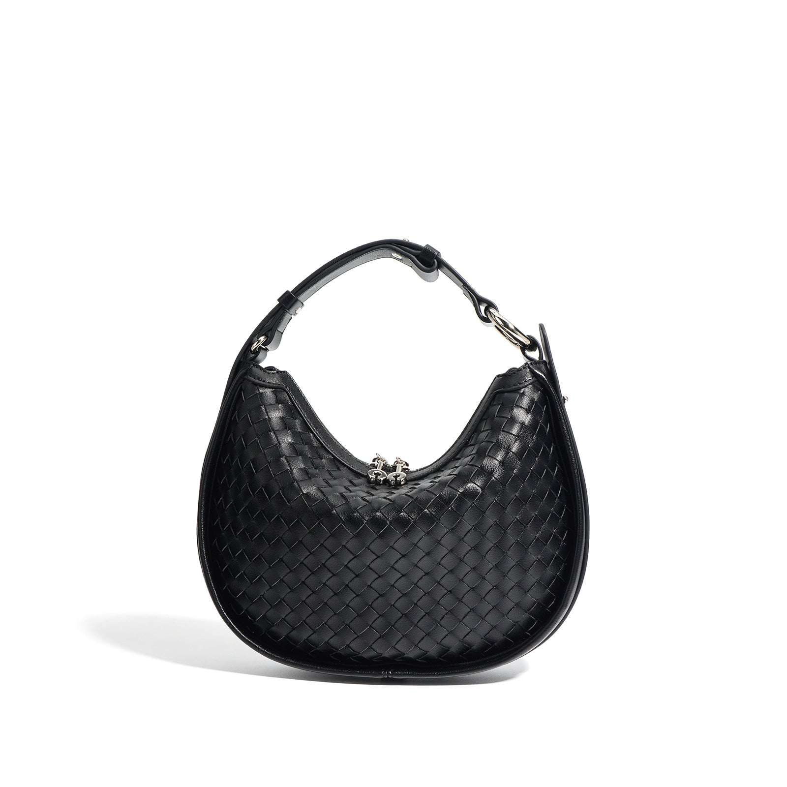 Stylish Woven Crescent Leather Crossbody Bag for Women - Perfect for Work, Travel & Everyday Use