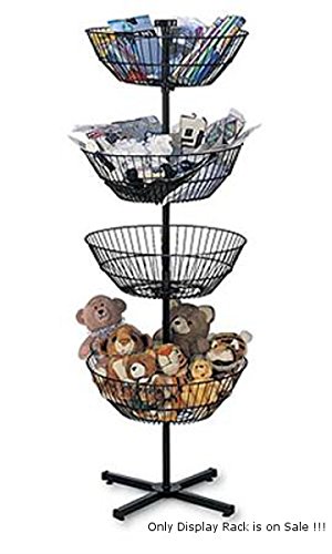 4-Tier Black Powder Coated Spinner Rack - 63