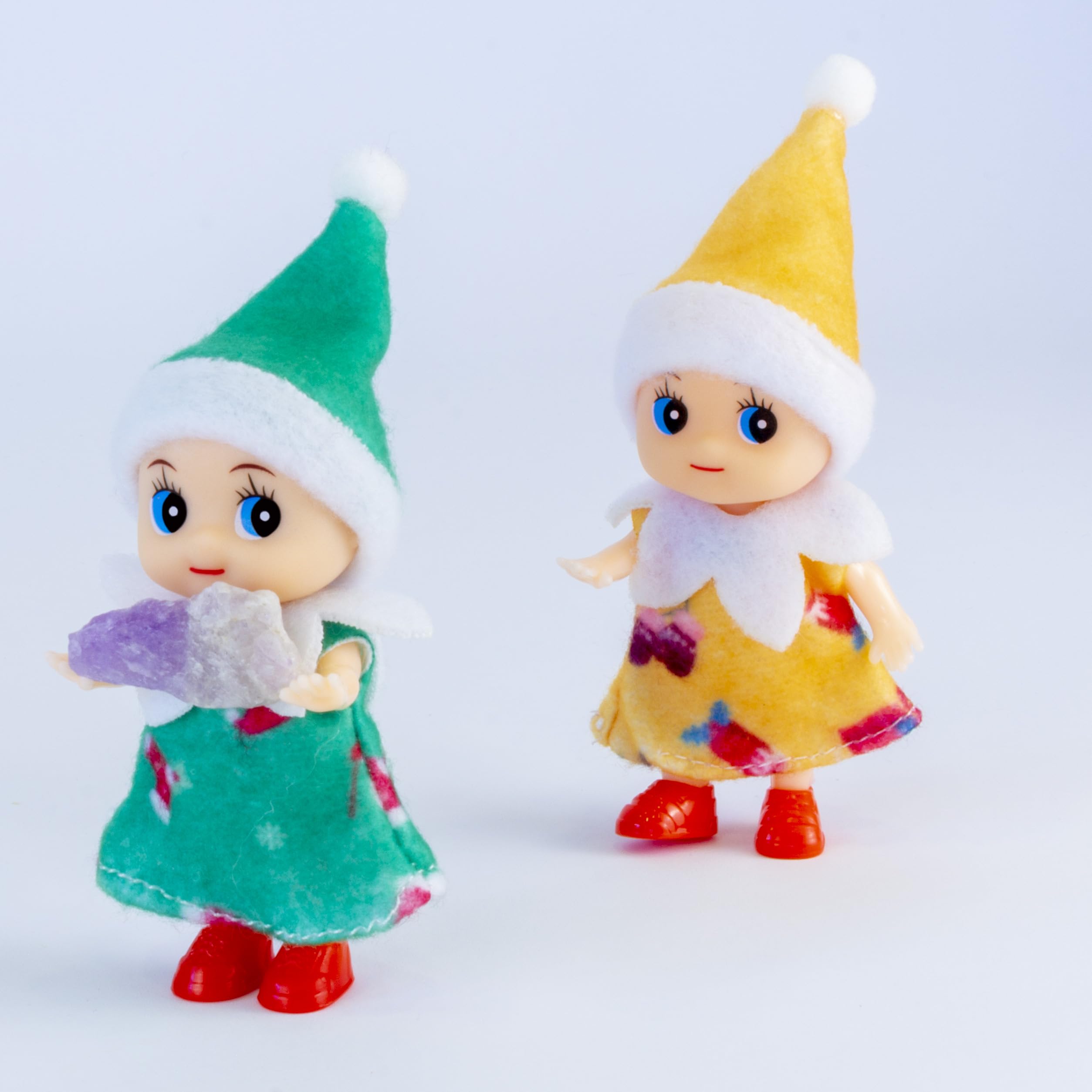 Tiny Baby Elf Doll in Yellow Dress - Perfect for Nursery Decor