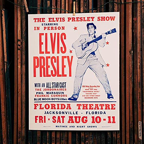 Vintage Elvis Presley Concert Poster - Hatch Show Print Collectible Music Memorabilia for Home Decor & Fan Gifts