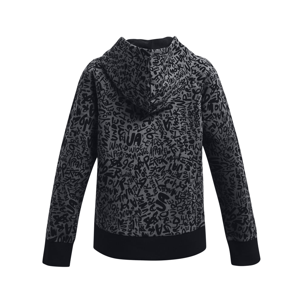 Under Armour Youth Rival Fleece Printed Hoodie for Girls - Soft & Warm Athletic Pullover - Perfect for School, Sports & Outdoor Activities
