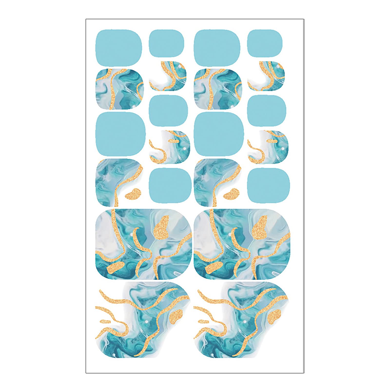 Qinday 22-Piece Full Nail Wraps - Self-Adhesive Nail Stickers & Nail Art Decals with Nail File - DIY Manicure Kit for Women & Girls - Perfect for Parties, Weddings, and Everyday Nail Art Designs (Style 17)