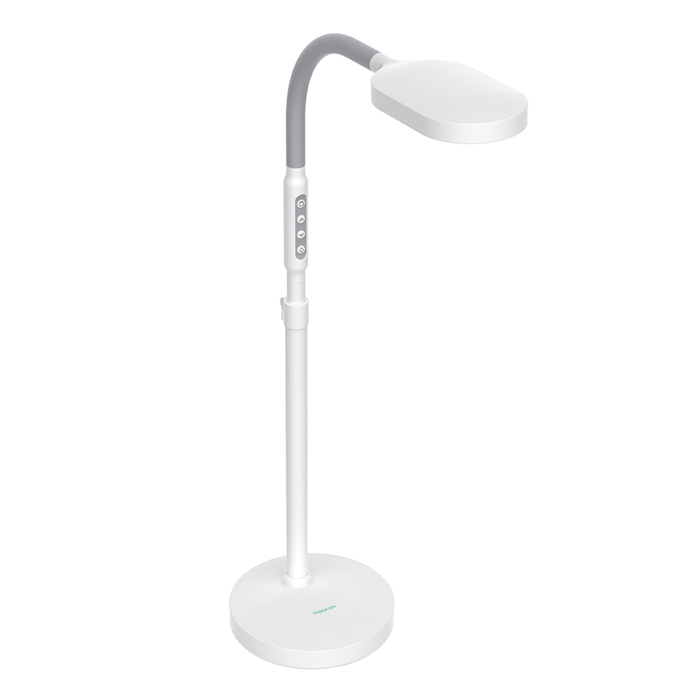 HappyLight® Duo 2-in-1 Light Therapy Lamp & Adjustable Floor Lamp for Seasonal Affective Disorder (SAD) - Bright White Light for Home Office, Reading & Mood Enhancement